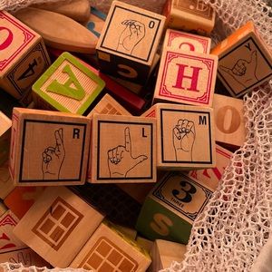 SainSmart Jr. Wooden ABC Blocks Stacking Blocks Baby Alphabet Letters, Counting